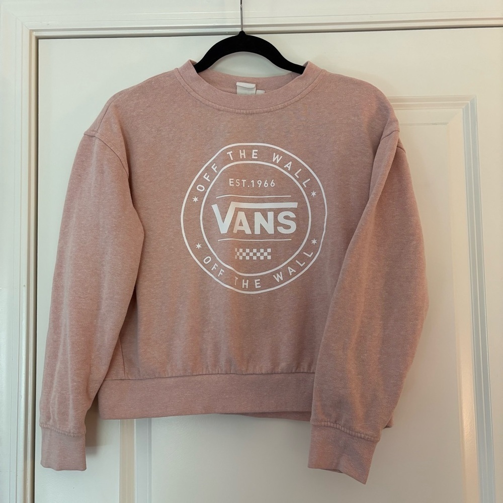 Vans Women's Light Pink Crew Neck Sweater - Picture 2 of 13
